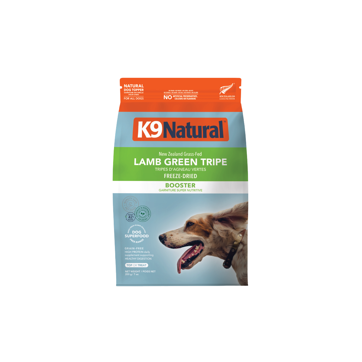 K9 Natural フリーズドライ ラム・グリーントライプ