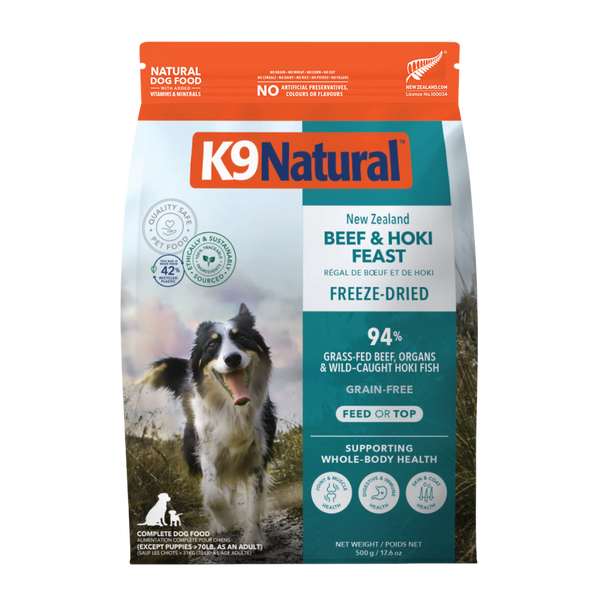 K9 Natural フリーズドライビーフ＆ホキ・フィースト