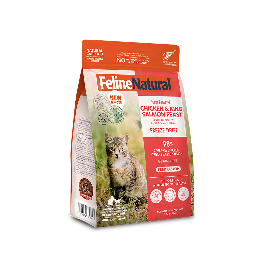 Feline Natural フリーズドライ チキン＆キングサーモン・フィースト